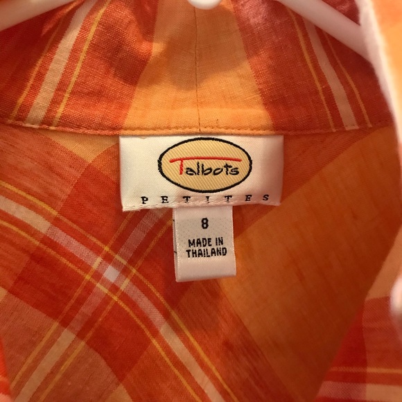 Talbots Lightweight Linen Button Down Collar Shirt - Picture 3 of 8